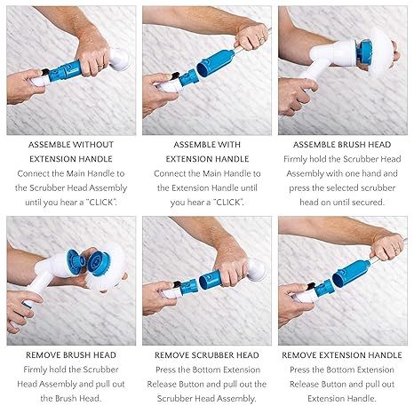 Cordless Electric Spin Scrubber for Bathroom & Kitchen Cleaning UAE | 360° Rechargeable Power Cleaning Brush