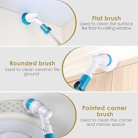 Cordless Electric Spin Scrubber for Bathroom & Kitchen Cleaning UAE | 360° Rechargeable Power Cleaning Brush